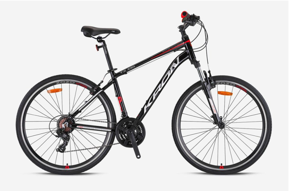 Kron - 28 Jant - Tx 100 V - V-Fren - 19" (48 cm) - Siyah-Gri-Kırmızı